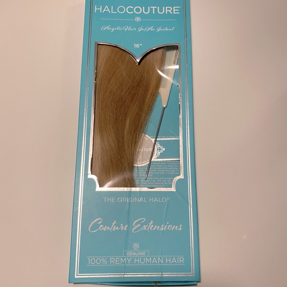 Halocouture extensions: cool blonde w/ highlights